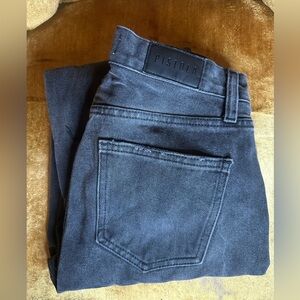 Pistola Charcoal Jeans Distressed Knees Size 25